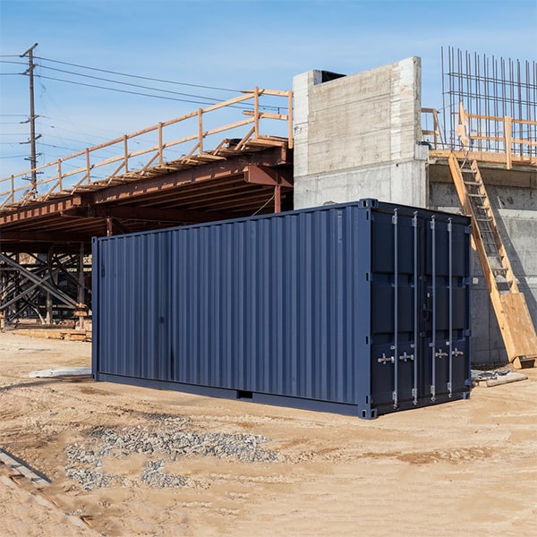 eco-friendly construction site storage containers, made from recycled materials, are available for environmentally conscious projects